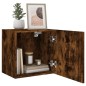 vidaXL Muebles de TV pared 2 uds madera roble ahumado 40,5x30x40 cm vidaXL Muebles de TV pared 2 uds madera roble ahumado 40,5x30x40 cm