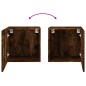 vidaXL Muebles de TV pared 2 uds madera roble ahumado 40,5x30x40 cm vidaXL Muebles de TV pared 2 uds madera roble ahumado 40,5x30x40 cm