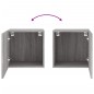 vidaXL Muebles de TV de pared 2 uds madera gris Sonoma 40,5x30x40 cm