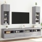 vidaXL Muebles de TV con luces LED 2 uds gris Sonoma 30,5x30x90 cm vidaXL Muebles de TV con luces LED 2 uds gris Sonoma 30,5x30x90 cm
