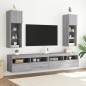 vidaXL Muebles de TV con luces LED 2 uds gris Sonoma 30,5x30x90 cm vidaXL Muebles de TV con luces LED 2 uds gris Sonoma 30,5x30x90 cm