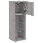 vidaXL Muebles de TV con luces LED 2 uds gris Sonoma 30,5x30x90 cm vidaXL Muebles de TV con luces LED 2 uds gris Sonoma 30,5x30x90 cm