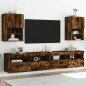 vidaXL Muebles de TV con luces LED 2 uds roble ahumado 40,5x30x60 cm vidaXL Muebles de TV con luces LED 2 uds roble ahumado 40,5x30x60 cm