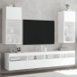 vidaXL Muebles para TV con luces LED 2 uds blanco 40,5x30x90 cm vidaXL Muebles para TV con luces LED 2 uds blanco 40,5x30x90 cm