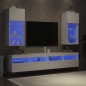 vidaXL Muebles para TV con luces LED 2 uds blanco 40,5x30x90 cm vidaXL Muebles para TV con luces LED 2 uds blanco 40,5x30x90 cm