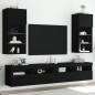 vidaXL Muebles de TV con luces LED 2 uds negro 40,5x30x90 cm vidaXL Muebles de TV con luces LED 2 uds negro 40,5x30x90 cm