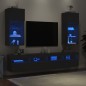 vidaXL Muebles de TV con luces LED 2 uds negro 40,5x30x90 cm vidaXL Muebles de TV con luces LED 2 uds negro 40,5x30x90 cm