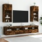 vidaXL Muebles de TV con luces LED 2 uds roble ahumado 40,5x30x90 cm vidaXL Muebles de TV con luces LED 2 uds roble ahumado 40,5x30x90 cm