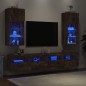 vidaXL Muebles de TV con luces LED 2 uds roble ahumado 40,5x30x90 cm vidaXL Muebles de TV con luces LED 2 uds roble ahumado 40,5x30x90 cm