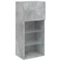 vidaXL Muebles de TV con luces LED 2 uds gris hormigón 40,5x30x90 cm