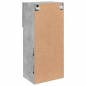 vidaXL Muebles de TV con luces LED 2 uds gris hormigón 40,5x30x90 cm