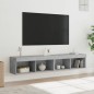 vidaXL Muebles de TV con luces LED 2 uds gris hormigón 80x30x30 cm vidaXL Muebles de TV con luces LED 2 uds gris hormigón 80x30x30 cm
