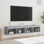 vidaXL Muebles de TV con luces LED 2 uds gris hormigón 80x30x30 cm vidaXL Muebles de TV con luces LED 2 uds gris hormigón 80x30x30 cm