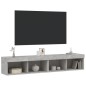 vidaXL Muebles de TV con luces LED 2 uds gris hormigón 80x30x30 cm vidaXL Muebles de TV con luces LED 2 uds gris hormigón 80x30x30 cm