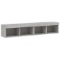 vidaXL Muebles de TV con luces LED 2 uds gris hormigón 80x30x30 cm vidaXL Muebles de TV con luces LED 2 uds gris hormigón 80x30x30 cm