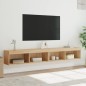 vidaXL Muebles de TV con luces LED 2 uds roble Sonoma 100x30x30 cm