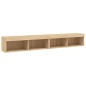 vidaXL Muebles de TV con luces LED 2 uds roble Sonoma 100x30x30 cm