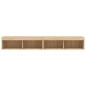 vidaXL Muebles de TV con luces LED 2 uds roble Sonoma 100x30x30 cm