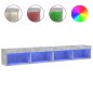 vidaXL Muebles de TV con luces LED 2 uds gris hormigón 100x30x30 cm vidaXL Muebles de TV con luces LED 2 uds gris hormigón 100x30x30 cm
