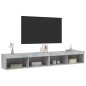 vidaXL Muebles de TV con luces LED 2 uds gris hormigón 100x30x30 cm vidaXL Muebles de TV con luces LED 2 uds gris hormigón 100x30x30 cm