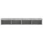 vidaXL Muebles de TV con luces LED 2 uds gris hormigón 100x30x30 cm vidaXL Muebles de TV con luces LED 2 uds gris hormigón 100x30x30 cm