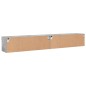 vidaXL Muebles de TV con luces LED 2 uds gris hormigón 100x30x30 cm vidaXL Muebles de TV con luces LED 2 uds gris hormigón 100x30x30 cm