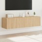 vidaXL Muebles de TV de pared luces LED 2 uds roble Sonoma 60x35x31 cm vidaXL Muebles de TV de pared luces LED 2 uds roble Sonoma 60x35x31 cm