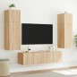 vidaXL Muebles de TV de pared luces LED 2 uds roble Sonoma 60x35x31 cm vidaXL Muebles de TV de pared luces LED 2 uds roble Sonoma 60x35x31 cm