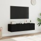 vidaXL Muebles de TV de pared con luces LED 2 uds negro 60x35x31 cm vidaXL Muebles de TV de pared con luces LED 2 uds negro 60x35x31 cm