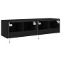 vidaXL Muebles de TV de pared con luces LED 2 uds negro 60x35x31 cm vidaXL Muebles de TV de pared con luces LED 2 uds negro 60x35x31 cm