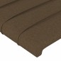 vidaXL Estructura de cama con cabecero de tela marrón oscuro 140x190cm vidaXL Estructura de cama con cabecero de tela marrón oscuro 140x190cm