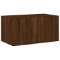 vidaXL Mueble de TV de pared con luces LED roble marrón 60x35x31 cm
