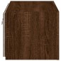 vidaXL Mueble de TV de pared con luces LED roble marrón 60x35x31 cm