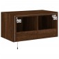 vidaXL Mueble de TV de pared con luces LED roble marrón 60x35x31 cm