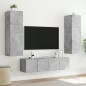 vidaXL Mueble de TV de pared con luces LED gris hormigón 80x35x31 cm