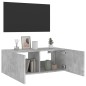 vidaXL Mueble de TV de pared con luces LED gris hormigón 80x35x31 cm