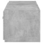 vidaXL Mueble de TV de pared con luces LED gris hormigón 80x35x31 cm