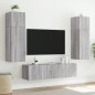 vidaXL Mueble de TV de pared con luces LED gris Sonoma 80x35x31 cm vidaXL Mueble de TV de pared con luces LED gris Sonoma 80x35x31 cm