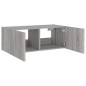 vidaXL Mueble de TV de pared con luces LED gris Sonoma 80x35x31 cm vidaXL Mueble de TV de pared con luces LED gris Sonoma 80x35x31 cm