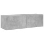 vidaXL Mueble de TV de pared con luces LED gris hormigón 100x35x31 cm vidaXL Mueble de TV de pared con luces LED gris hormigón 100x35x31 cm