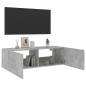 vidaXL Mueble de TV de pared con luces LED gris hormigón 100x35x31 cm vidaXL Mueble de TV de pared con luces LED gris hormigón 100x35x31 cm