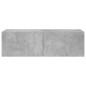 vidaXL Mueble de TV de pared con luces LED gris hormigón 100x35x31 cm vidaXL Mueble de TV de pared con luces LED gris hormigón 100x35x31 cm