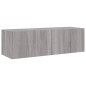 vidaXL Mueble de TV de pared con luces LED gris Sonoma 100x35x31 cm