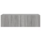 vidaXL Mueble de TV de pared con luces LED gris Sonoma 100x35x31 cm