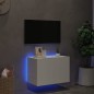 vidaXL Mueble de TV de pared con luces LED blanco 60x35x41 cm
