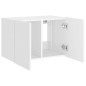 vidaXL Mueble de TV de pared con luces LED blanco 60x35x41 cm