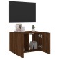 vidaXL Mueble de TV de pared con luces LED marrón roble 60x35x41 cm vidaXL Mueble de TV de pared con luces LED marrón roble 60x35x41 cm