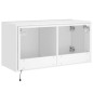 vidaXL Mueble de TV de pared con luces LED blanco 80x35x41 cm