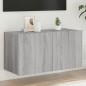 vidaXL Mueble de TV de pared con luces LED gris Sonoma 80x35x41 cm vidaXL Mueble de TV de pared con luces LED gris Sonoma 80x35x41 cm