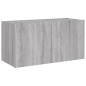 vidaXL Mueble de TV de pared con luces LED gris Sonoma 80x35x41 cm vidaXL Mueble de TV de pared con luces LED gris Sonoma 80x35x41 cm